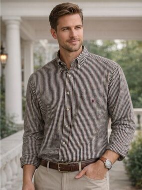 Duck Head Flannel Plaid Button-Down Shirt Men’s XL Cabincore Office Dadcore